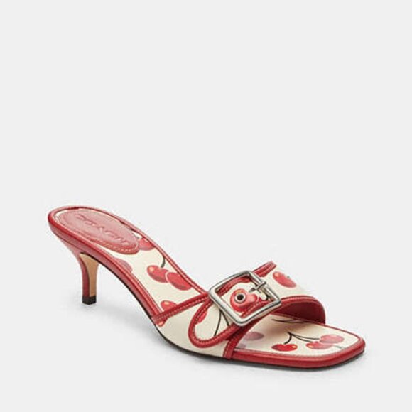 Margot Sandal With Cherry Print, Worn once for photoshoot. - Picture 1 of 11